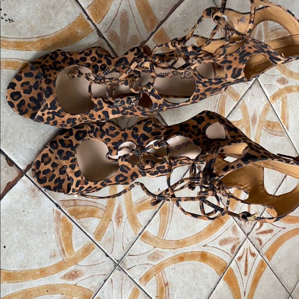 Cheetah Laced Up Heels